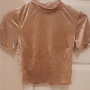 Velvet crop top